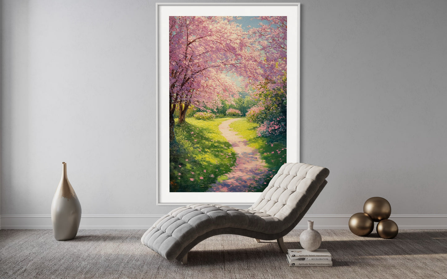 Blossoms of Serenity: Cherry Blossom Pathway in Spring