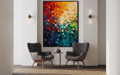 Radiant Petals - Textured Floral Abstract Painting