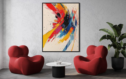 Color Burst - Vibrant Abstract Explosion Painting