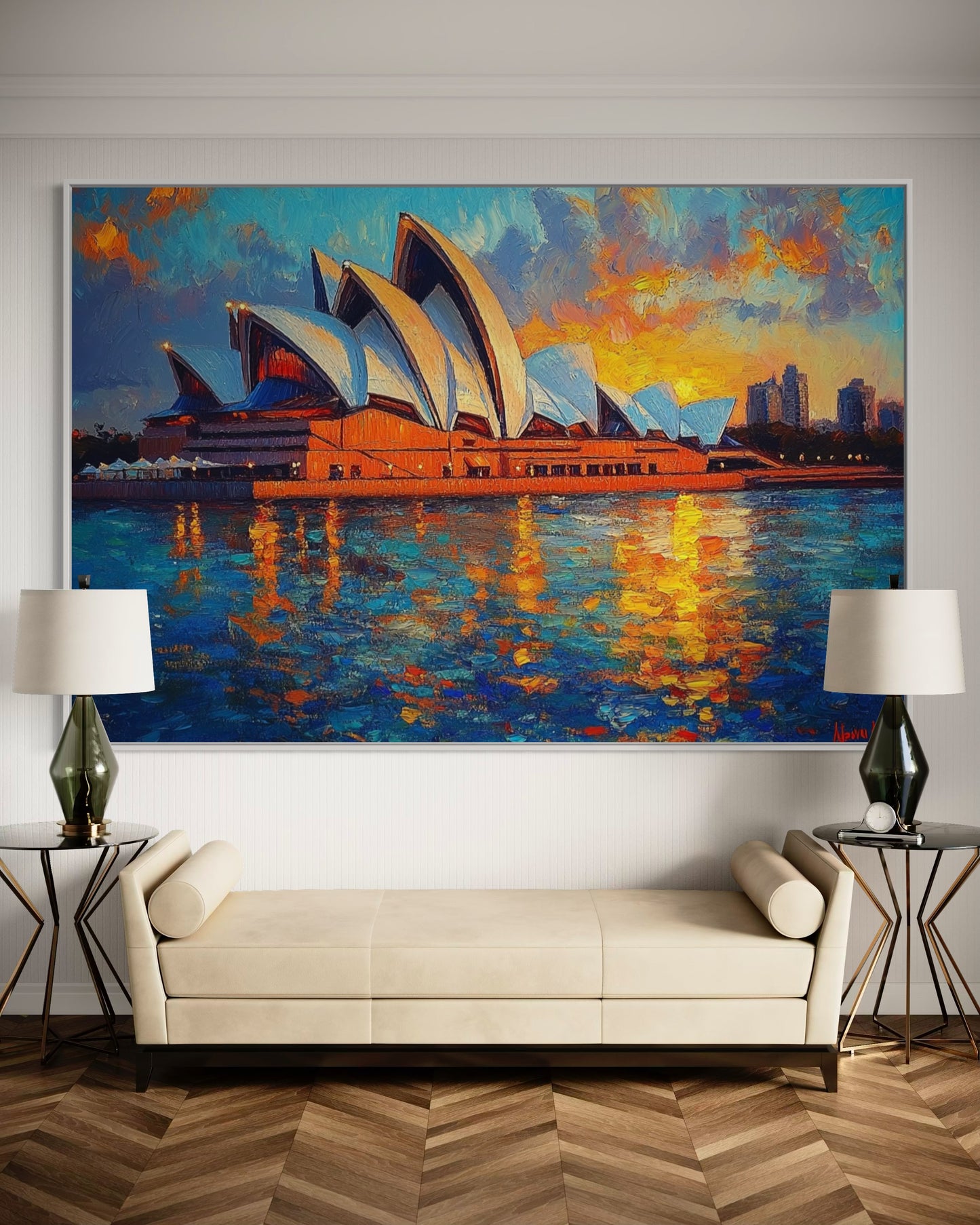 Sydney Opera House at Sunset – Iconic Australian Landmark Oil Painting