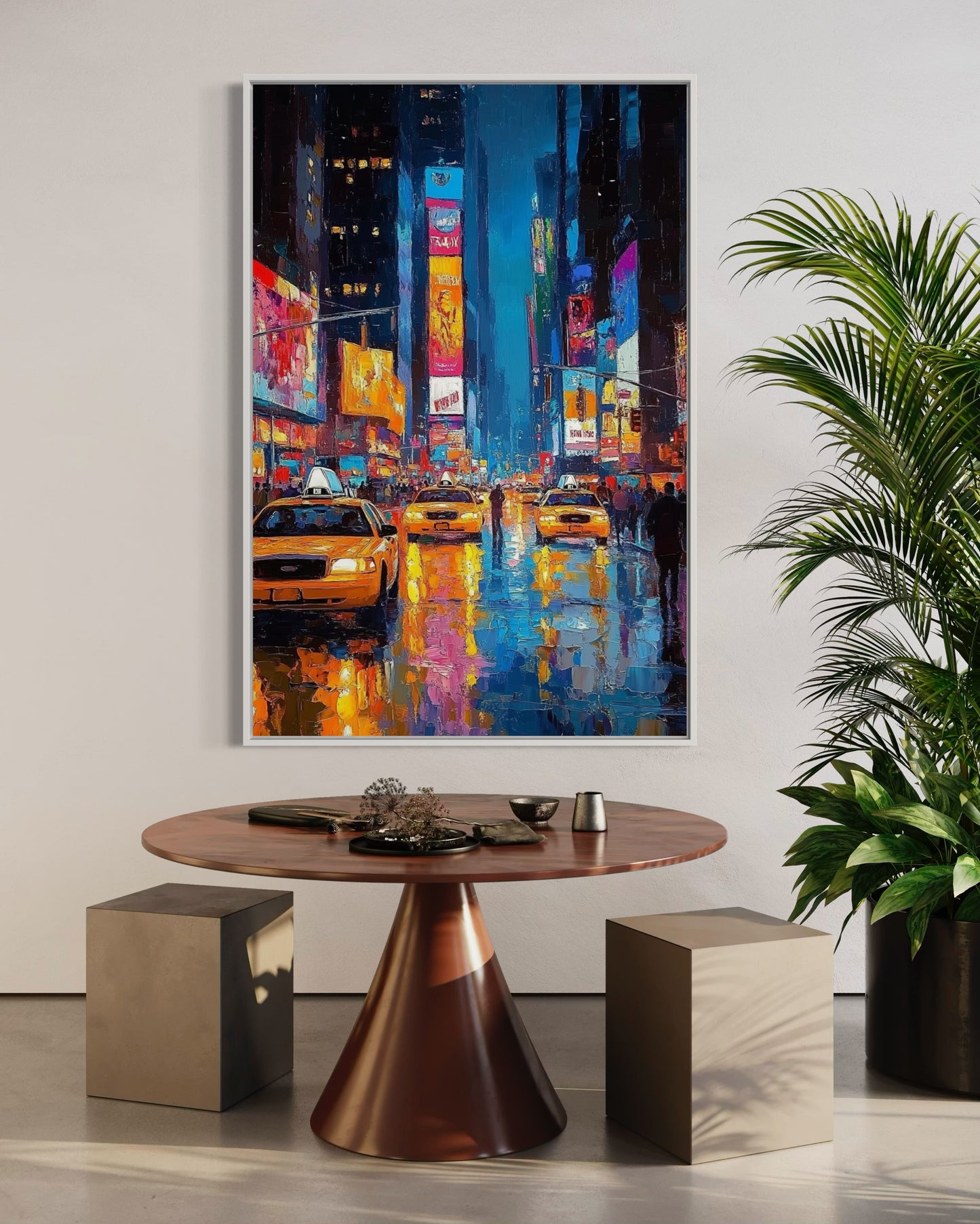 Times Square Energy – Vibrant New York City Oil Painting for Urban Decor