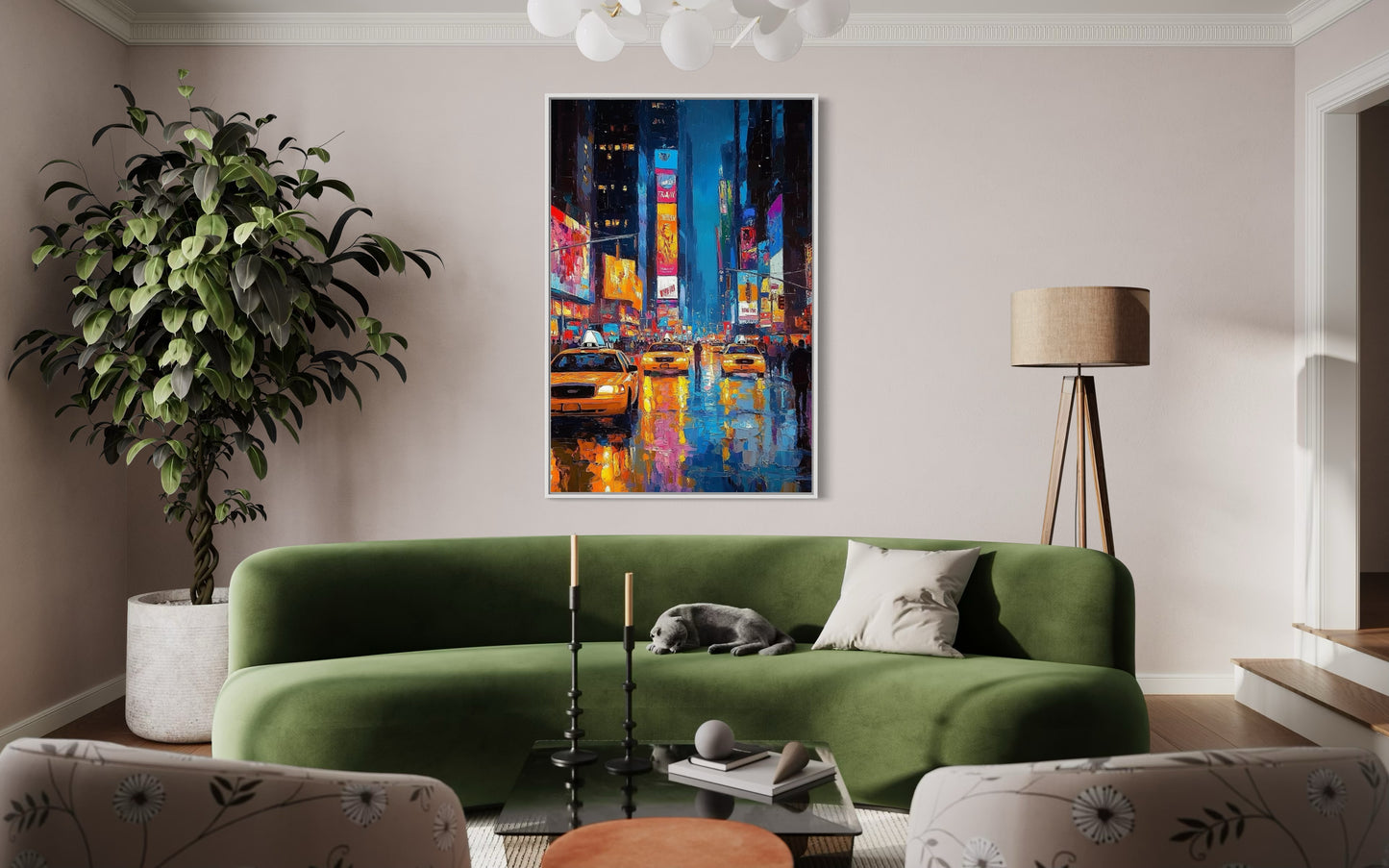 Times Square Energy – Vibrant New York City Oil Painting for Urban Decor