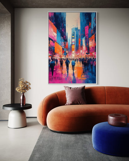 Broadway Nights – Dynamic New York City Oil Painting for Urban Art Lovers