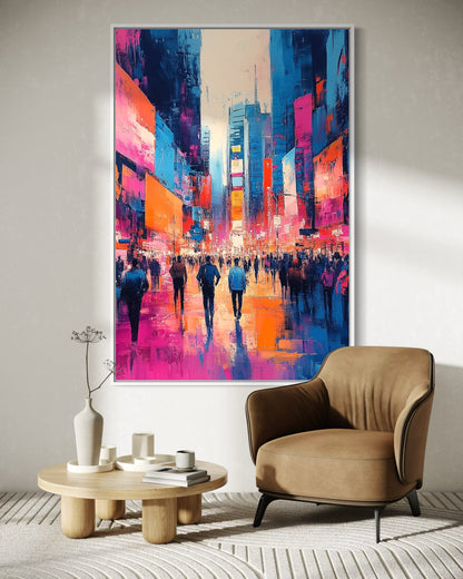 Broadway Nights – Dynamic New York City Oil Painting for Urban Art Lovers