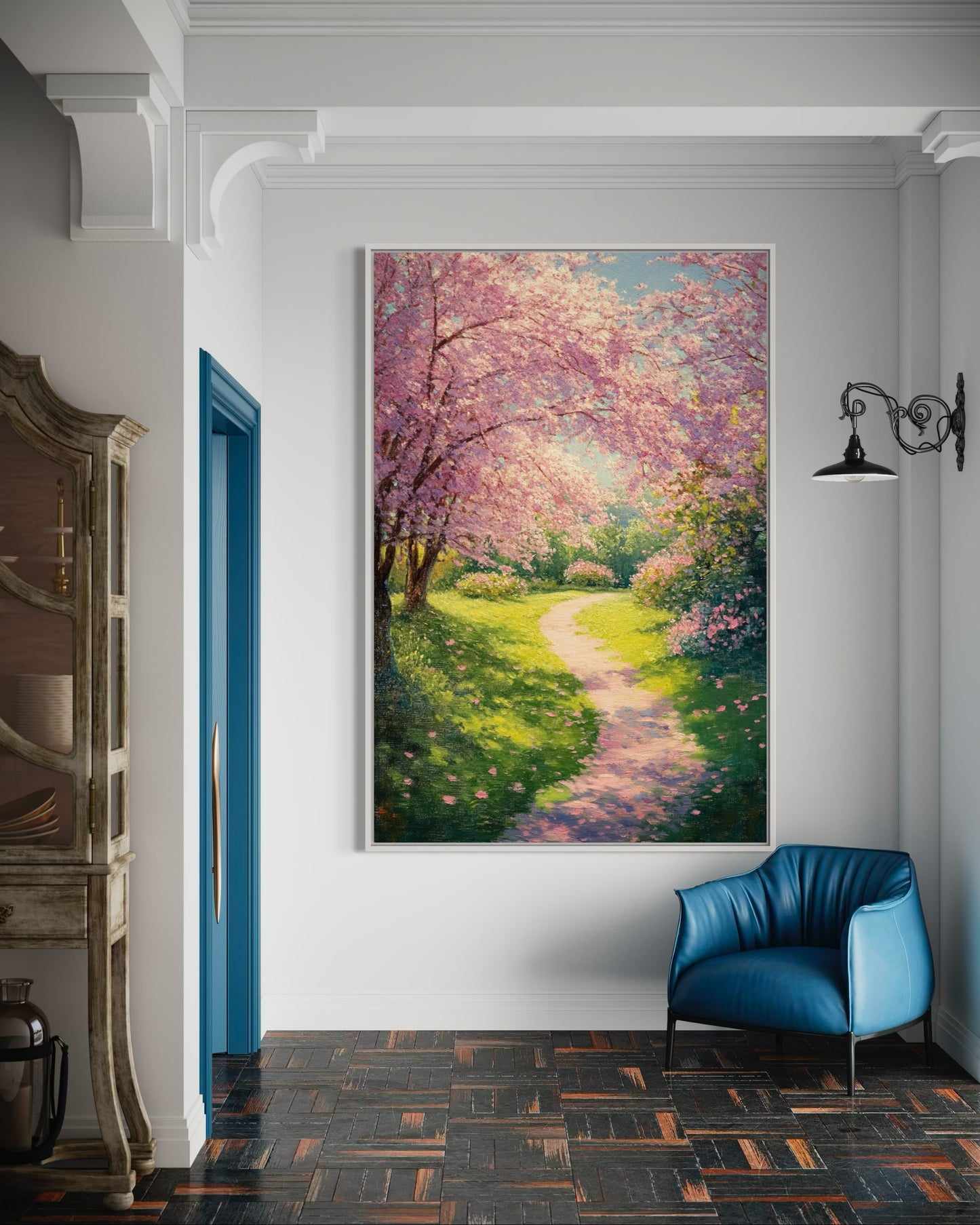 Blossoms of Serenity: Cherry Blossom Pathway in Spring