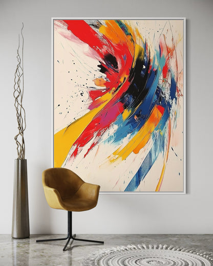 Color Burst - Vibrant Abstract Explosion Painting