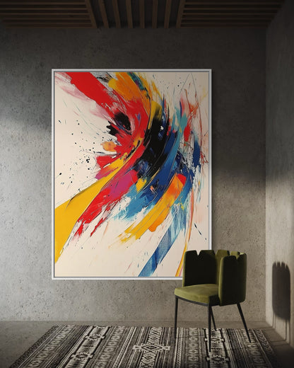 Color Burst - Vibrant Abstract Explosion Painting