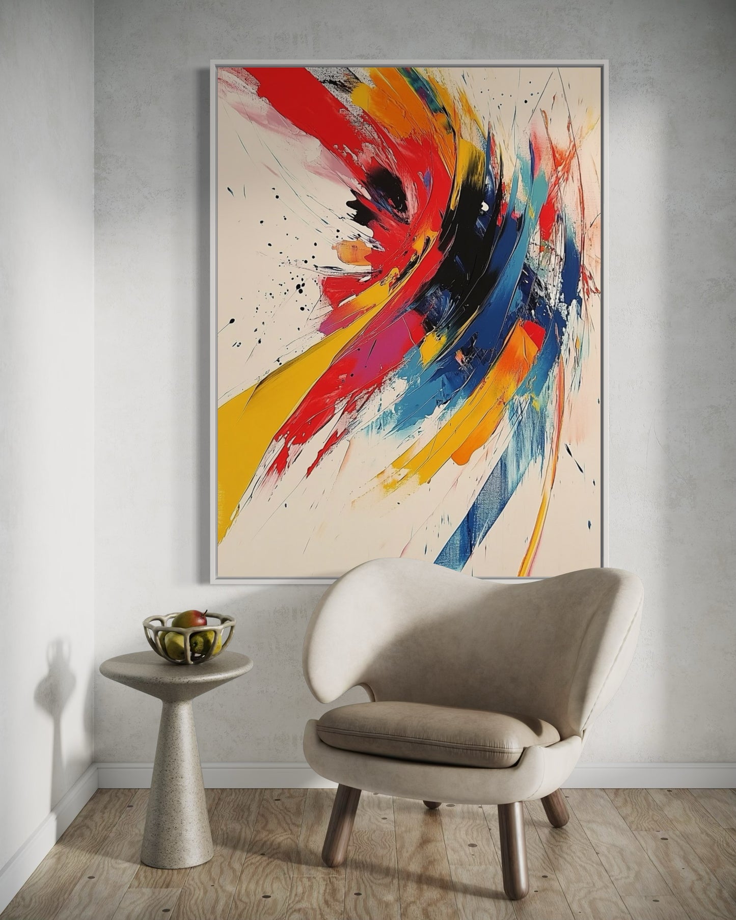 Color Burst - Vibrant Abstract Explosion Painting