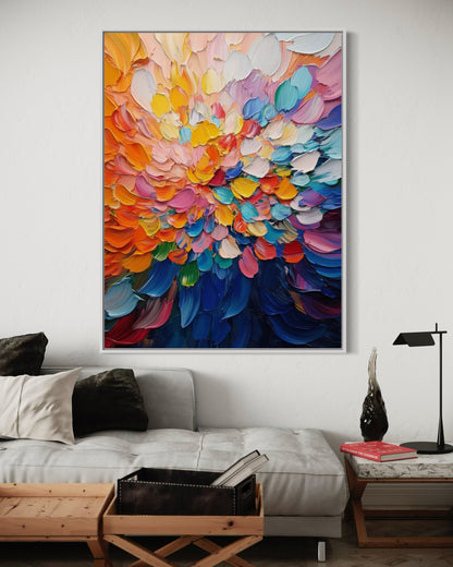 Vibrant Abstract Squares Wall Art - Modern Colorful Canvas Painting