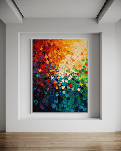 Radiant Petals - Textured Floral Abstract Painting