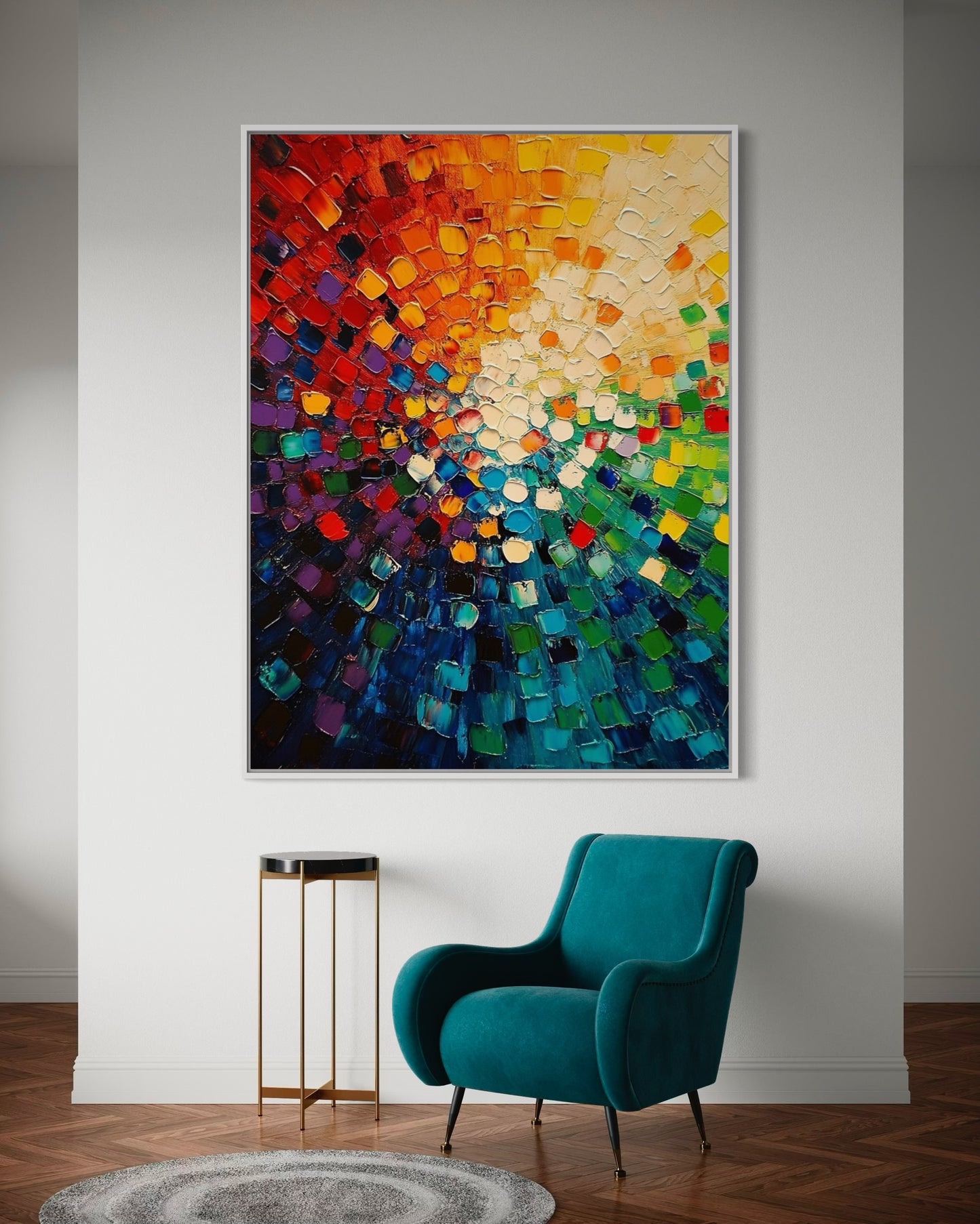 Radiant Petals - Textured Floral Abstract Painting