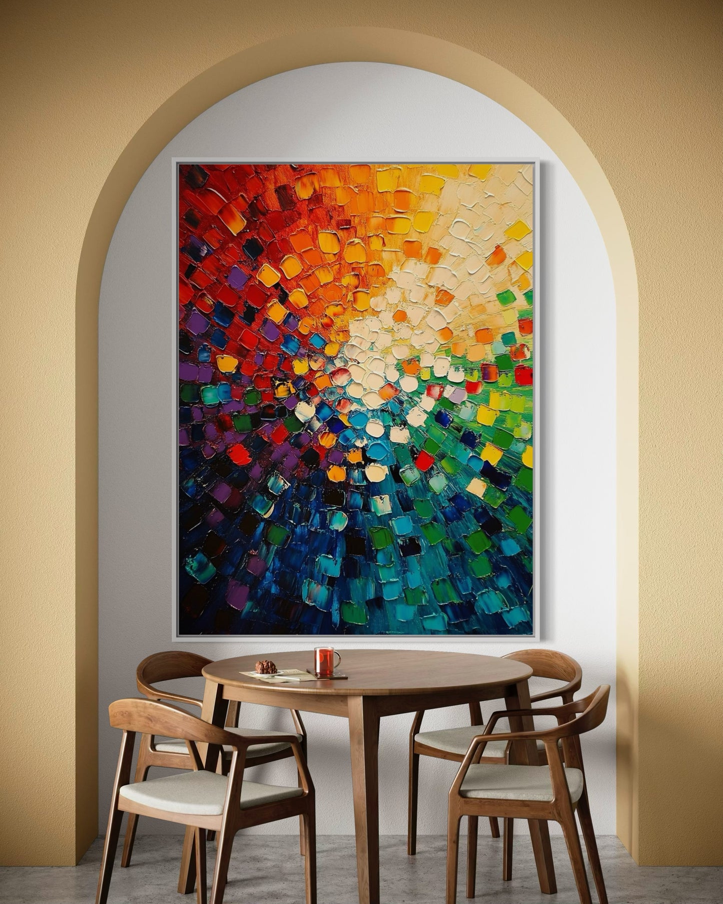 Radiant Petals - Textured Floral Abstract Painting