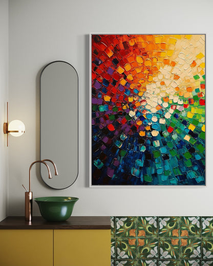 Radiant Petals - Textured Floral Abstract Painting