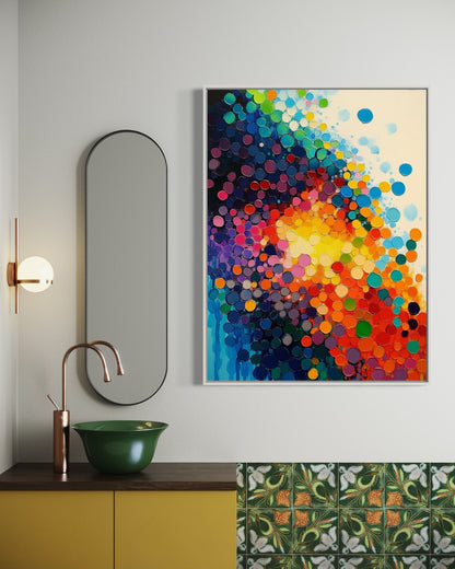 Blossom in Motion - Abstract Floral Explosion Canvas Art