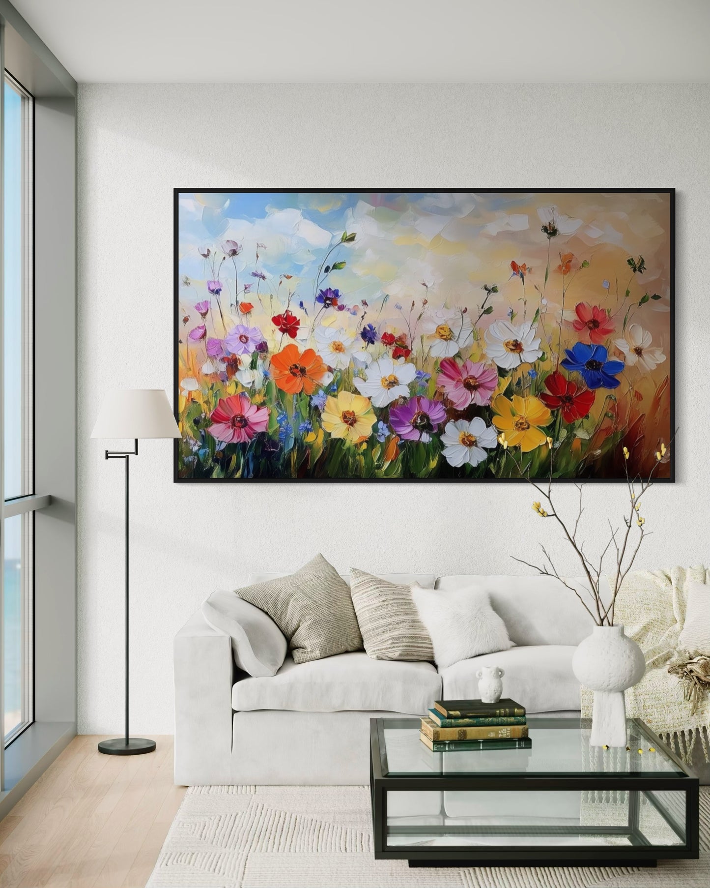 Whimsical Wildflowers in Bloom - Capturing Nature's Playful Beauty in Oil