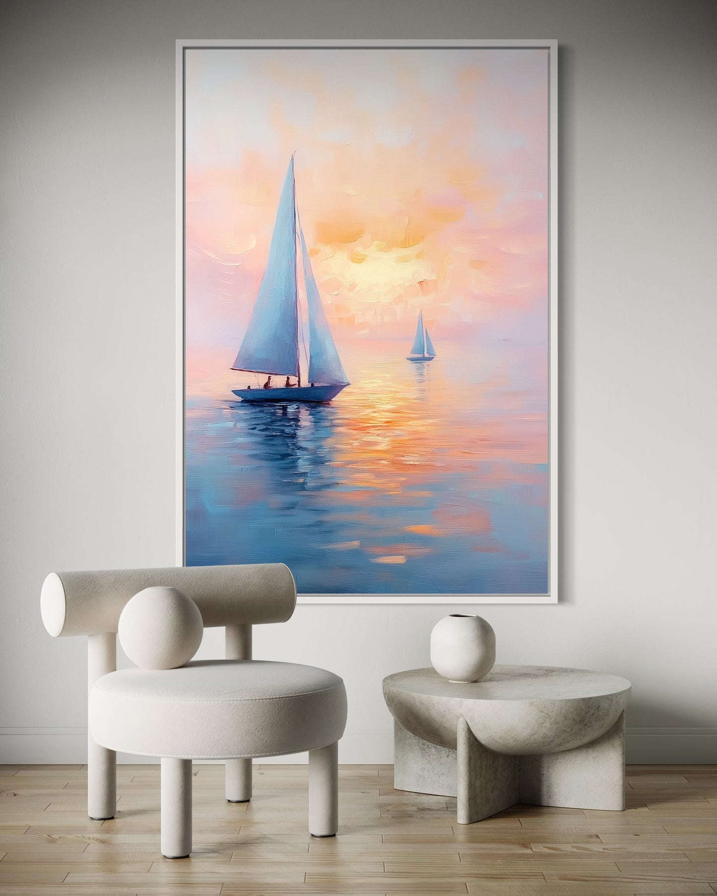 Ocean Sunset Glow - Vibrant Coastal Landscape Painting