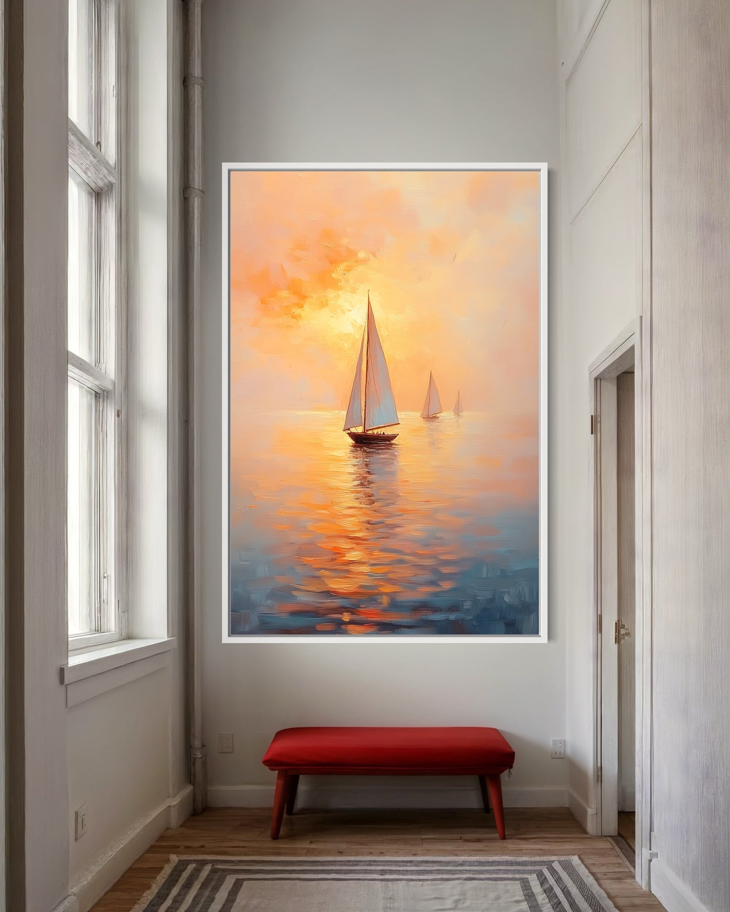 Calm Seas and Golden Skies - Abstract Seascape Wall Art