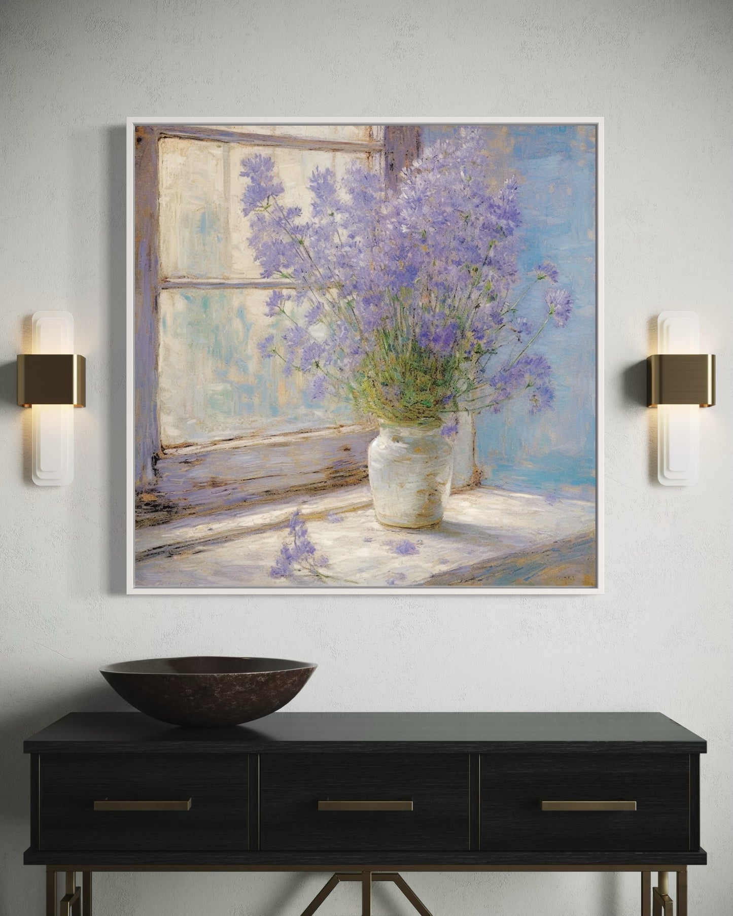 Lavender Dreams - Peaceful Floral Still Life Oil Painting