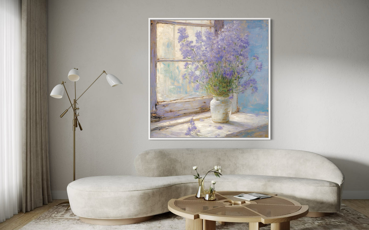 Lavender Dreams - Peaceful Floral Still Life Oil Painting