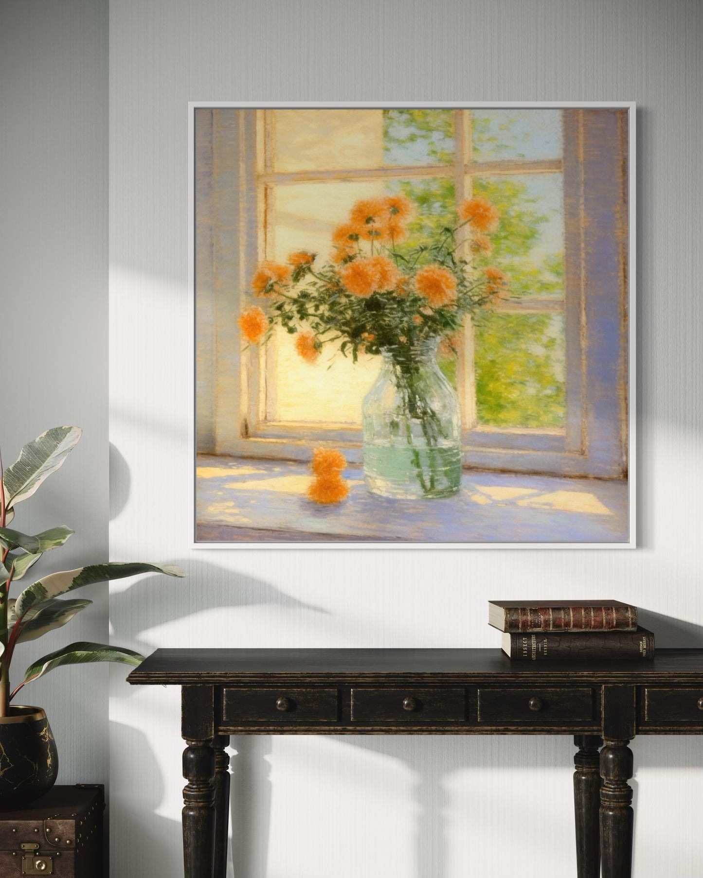 Daisies in Morning Light - Bright Floral Oil Painting