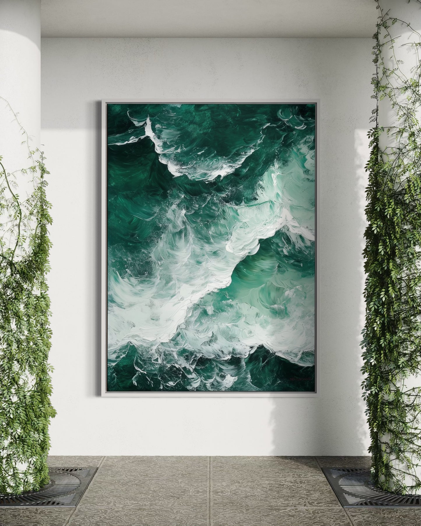 Green Hues Abstract - Nature Inspired Modern Painting