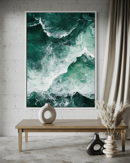 Green Hues Abstract - Nature Inspired Modern Painting