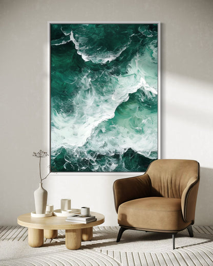 Green Hues Abstract - Nature Inspired Modern Painting