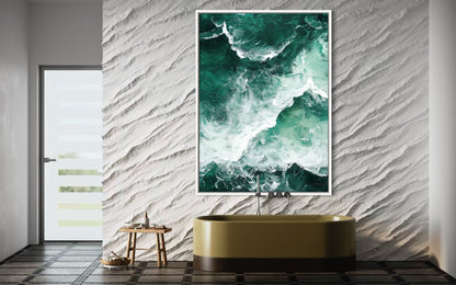 Green Hues Abstract - Nature Inspired Modern Painting