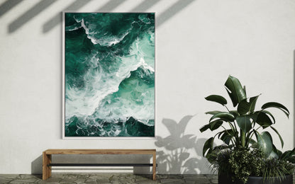 Green Hues Abstract - Nature Inspired Modern Painting