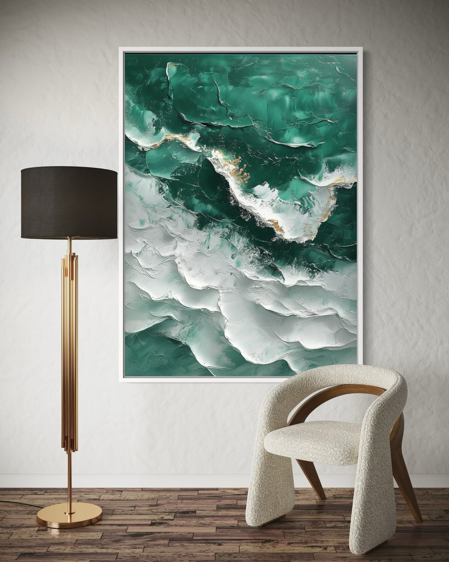 Shades of Green - Abstract Textured Wall Art