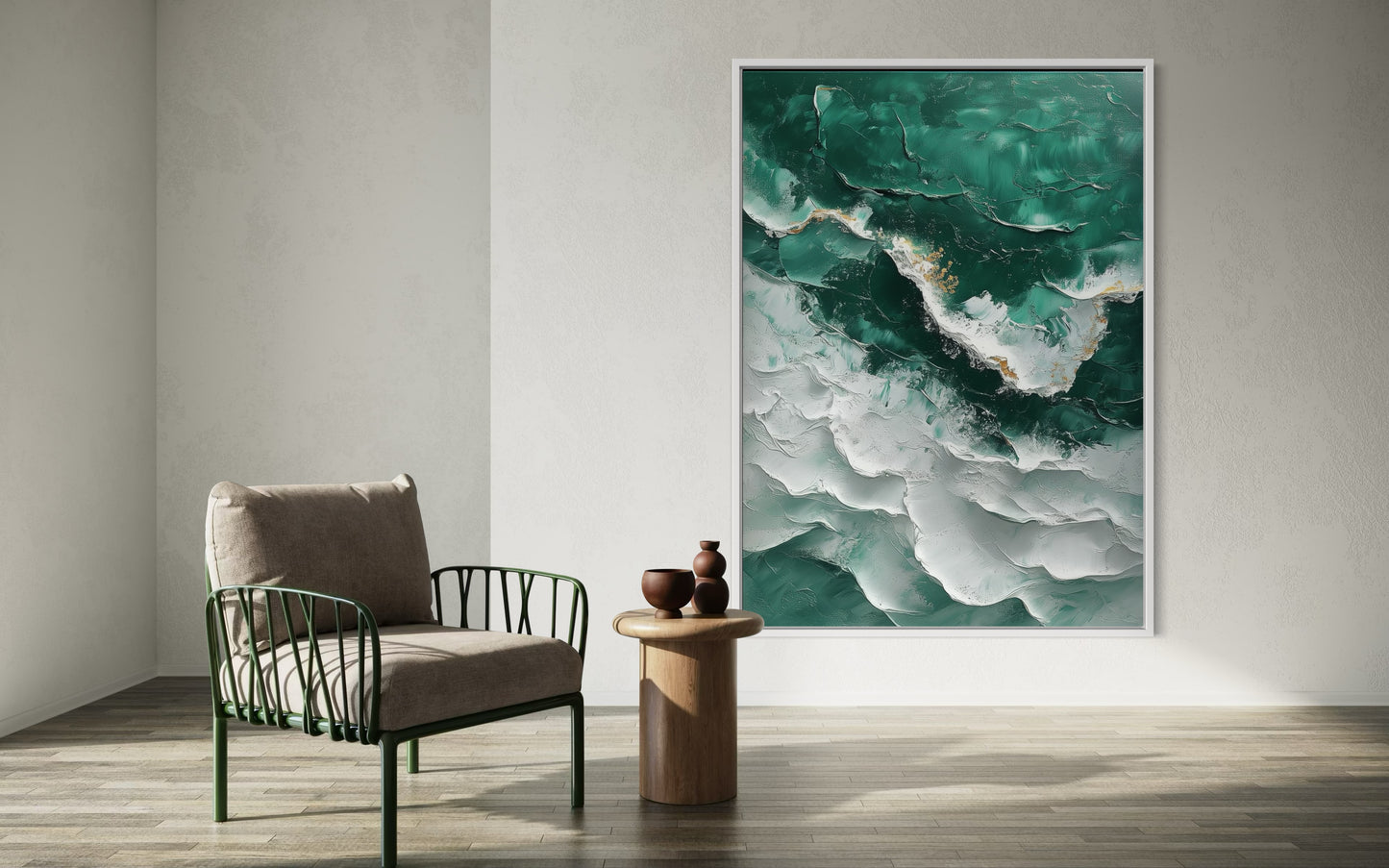 Shades of Green - Abstract Textured Wall Art