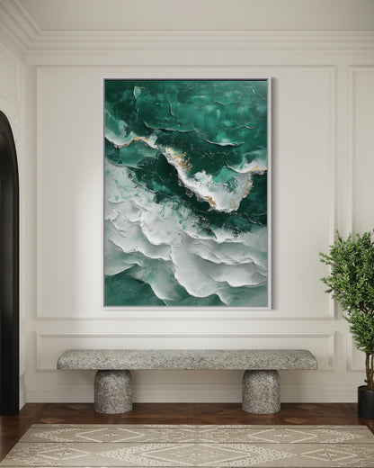 Shades of Green - Abstract Textured Wall Art