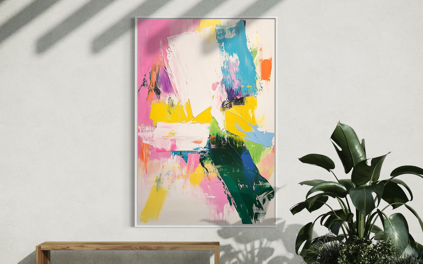 Pastel Dream - Light Abstract Painting with Bold Accents