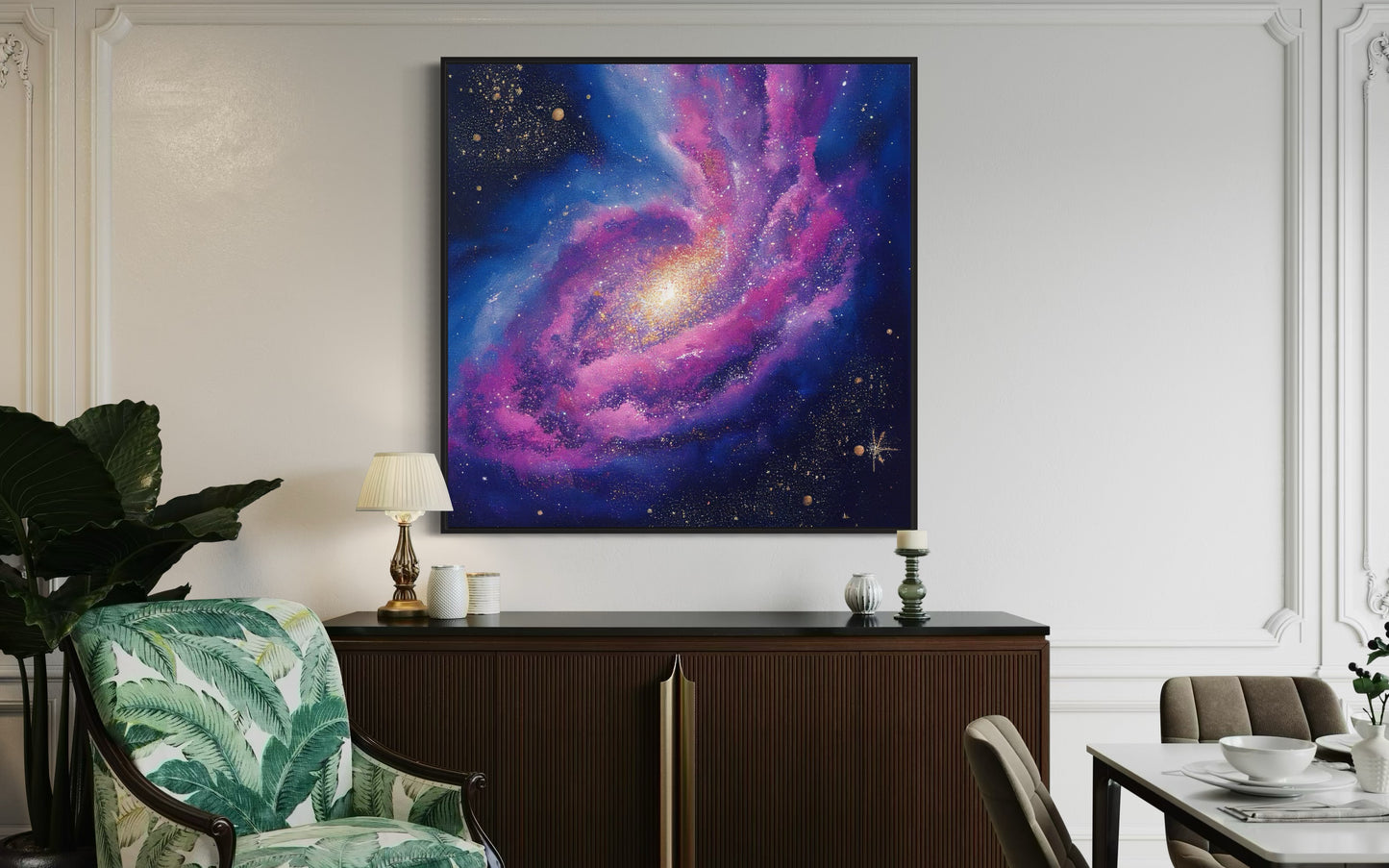 Galactic Dream - Purple Cosmos Canvas Painting