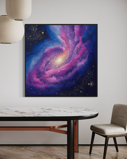 Galactic Dream - Purple Cosmos Canvas Painting