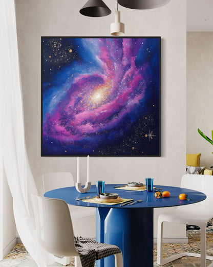 Galactic Dream - Purple Cosmos Canvas Painting