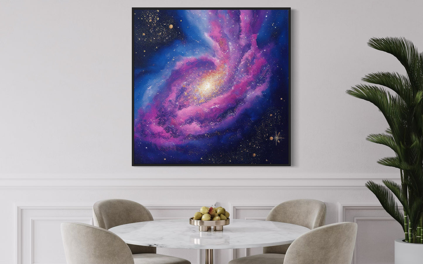 Galactic Dream - Purple Cosmos Canvas Painting