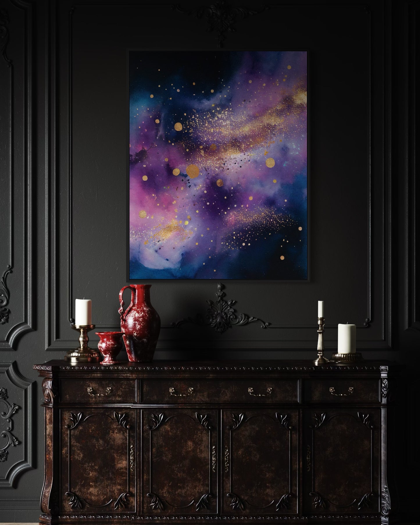 Cosmic Symphony - Vibrant Galaxy Painting