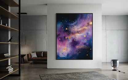 Cosmic Symphony - Vibrant Galaxy Painting