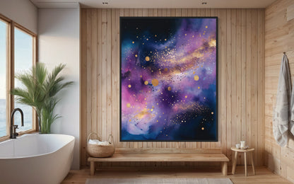 Cosmic Symphony - Vibrant Galaxy Painting