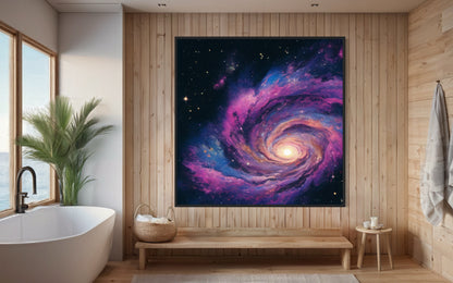 Spiral of Light - Nebula Art on Canvas