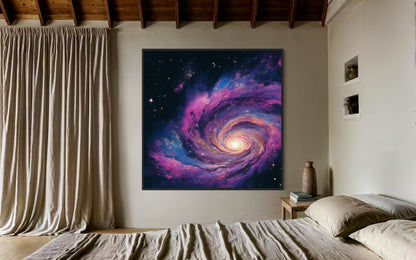 Spiral of Light - Nebula Art on Canvas