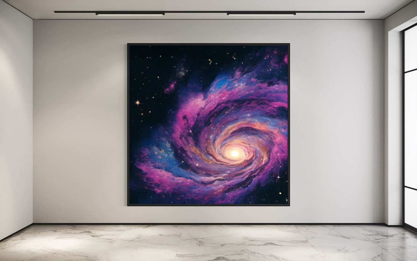 Spiral of Light - Nebula Art on Canvas