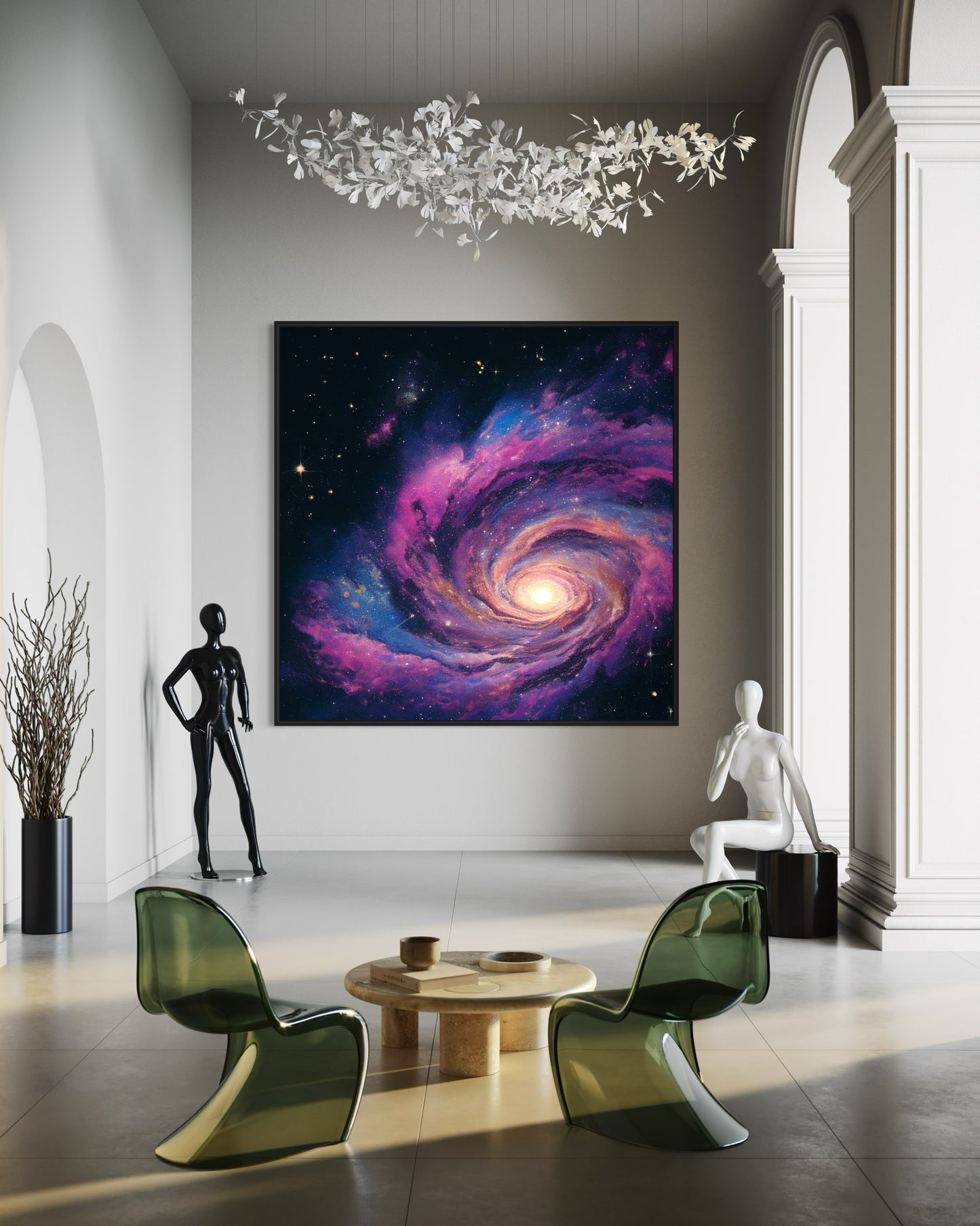 Spiral of Light - Nebula Art on Canvas