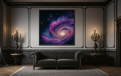 Spiral of Light - Nebula Art on Canvas