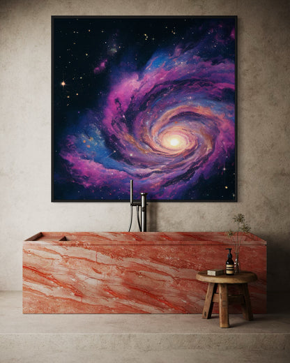 Spiral of Light - Nebula Art on Canvas