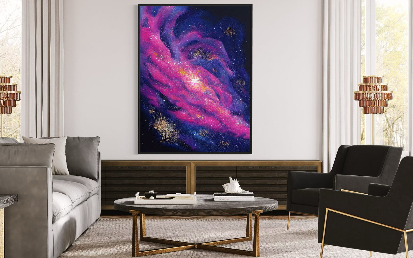 Stardust Magic - Abstract Galaxy Wall Art