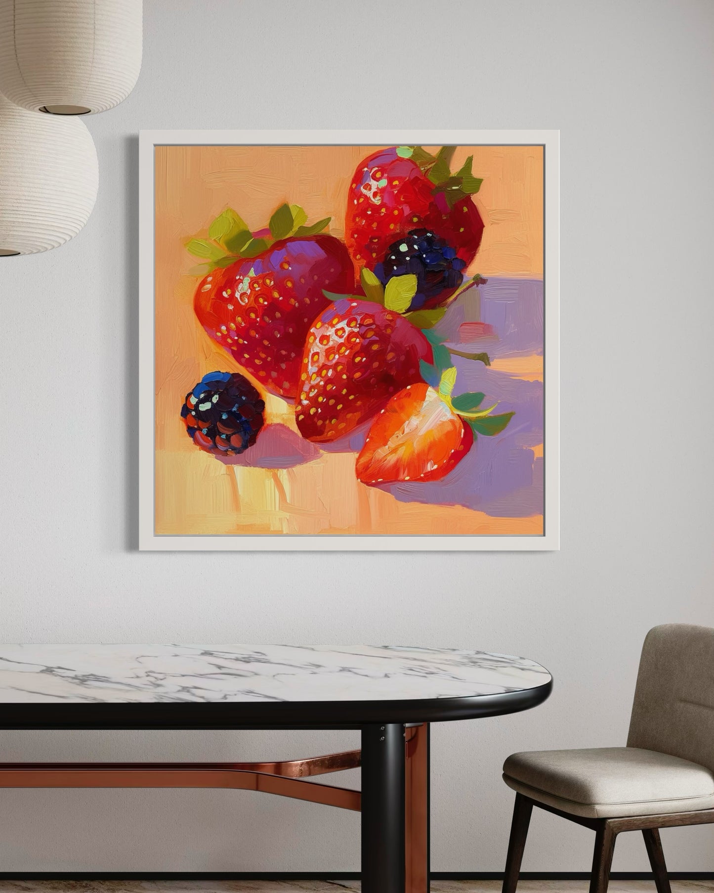 Juicy Strawberries with Berries Canvas