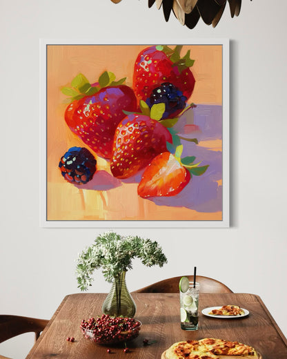 Juicy Strawberries with Berries Canvas