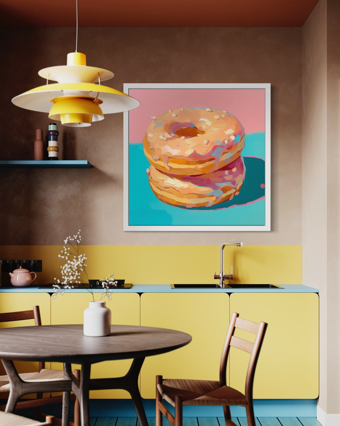 Pink Donuts Canvas Art